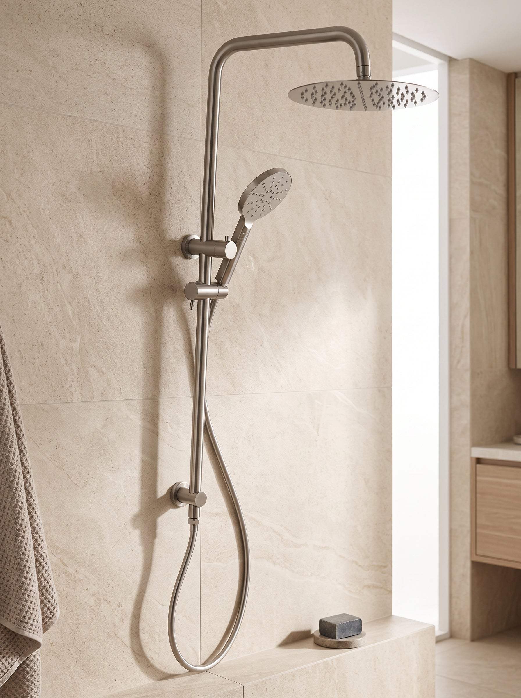 Montague Combination Shower Set in Brushed Nickel