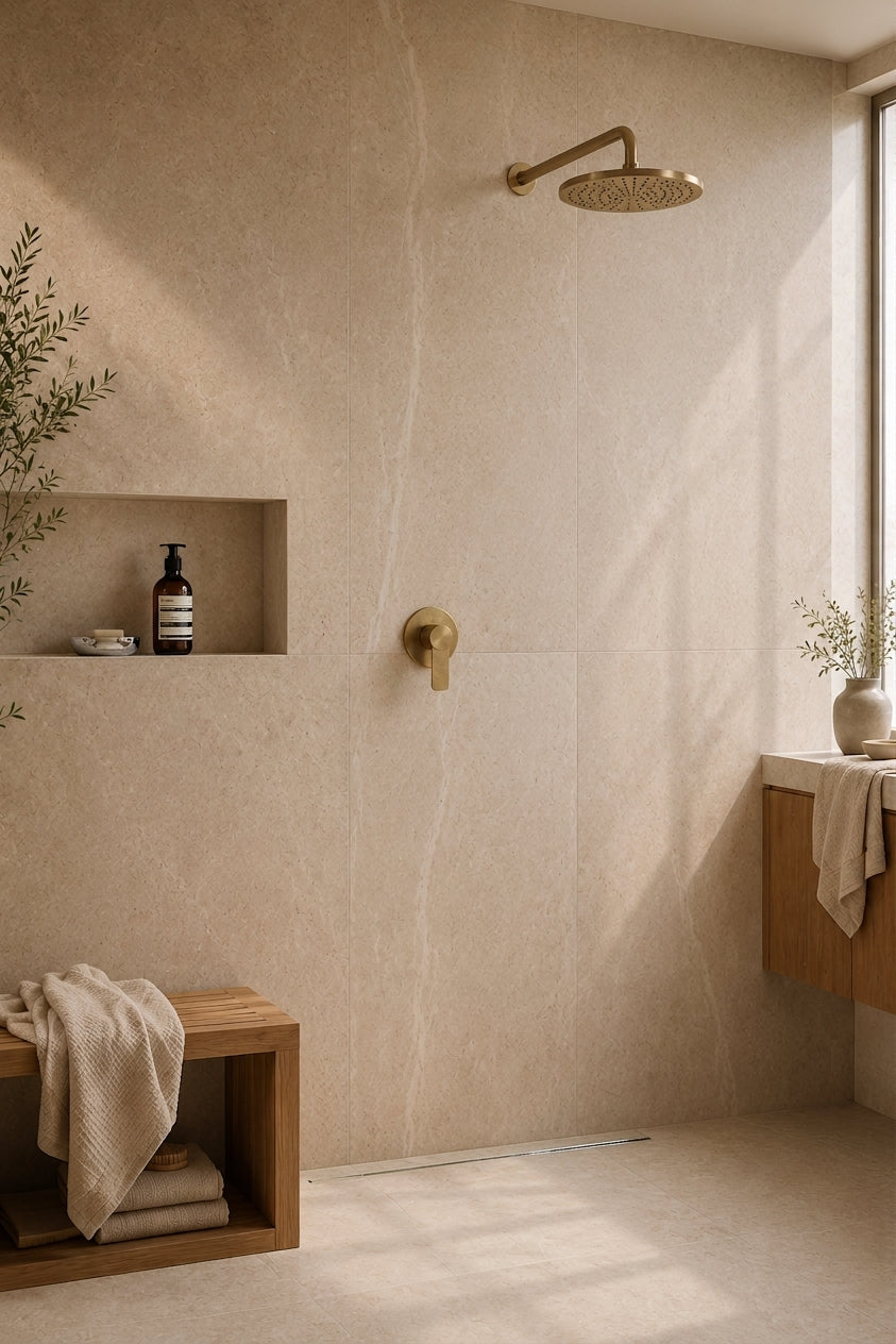 Montague Shower Mixer in Brushed Brass