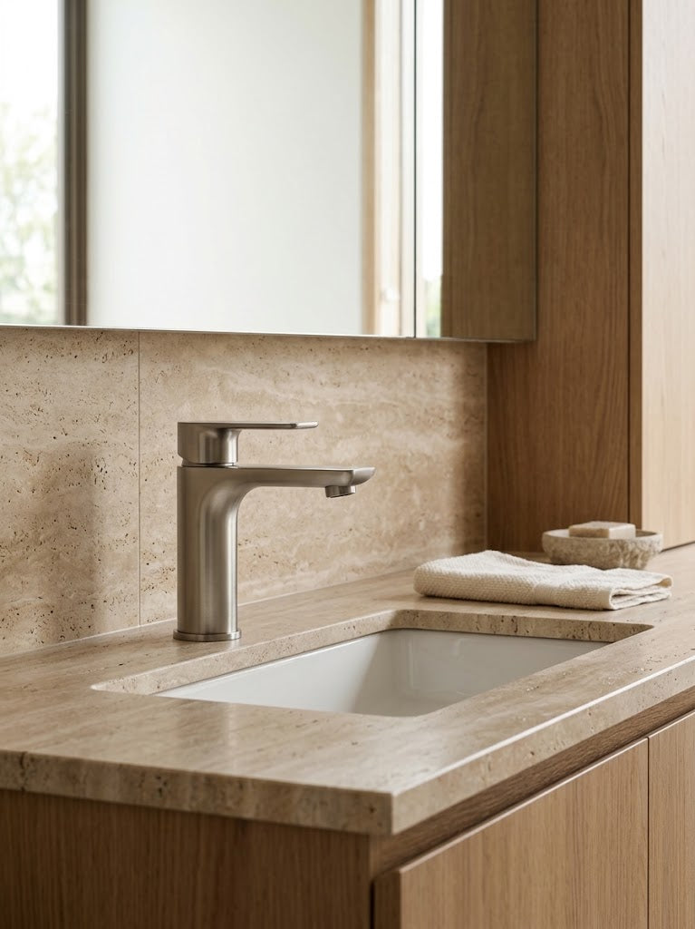 Montague Short Basin Mixer in Brushed Nickel