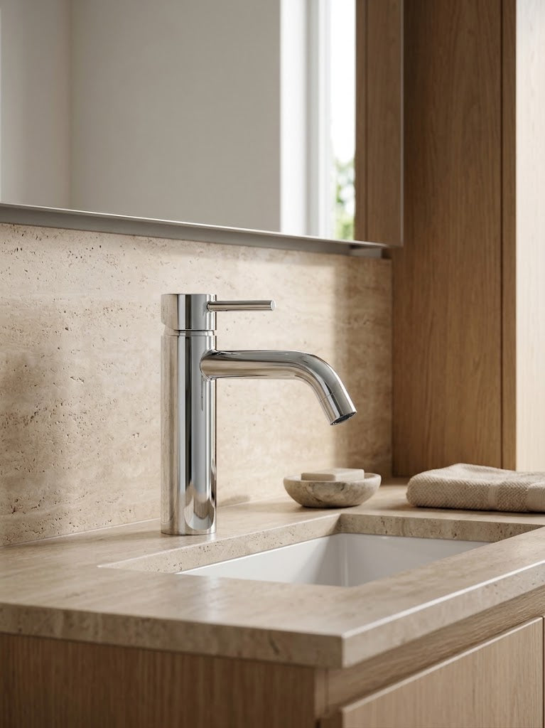 Montague Curved Basin Mixer in Chrome