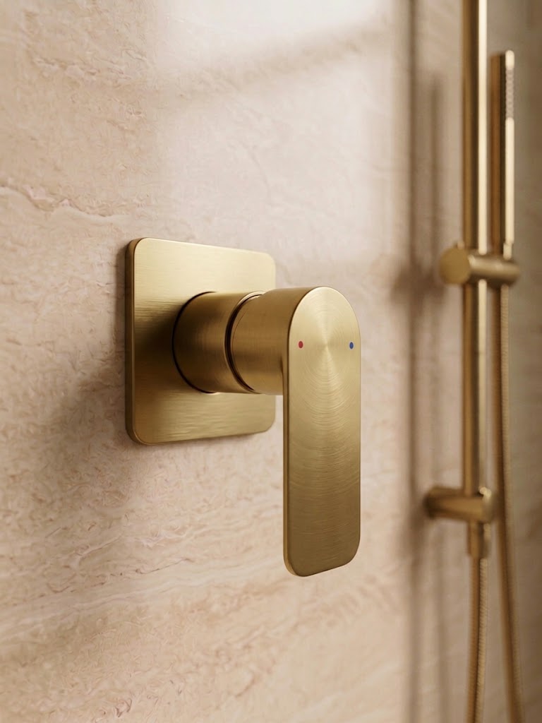 Montague Wall Mixer in Brushed Brass